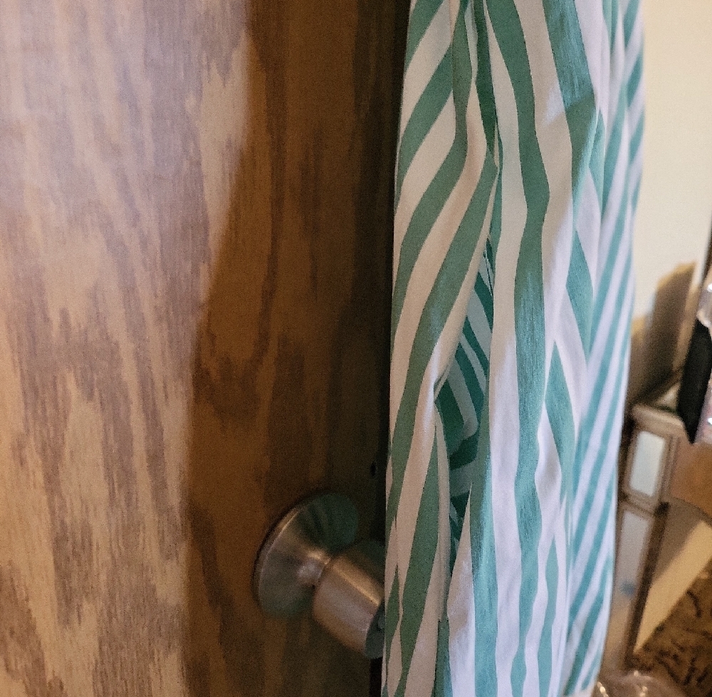 Striped Blue and White Women's Dress - Picture 3 of 4
